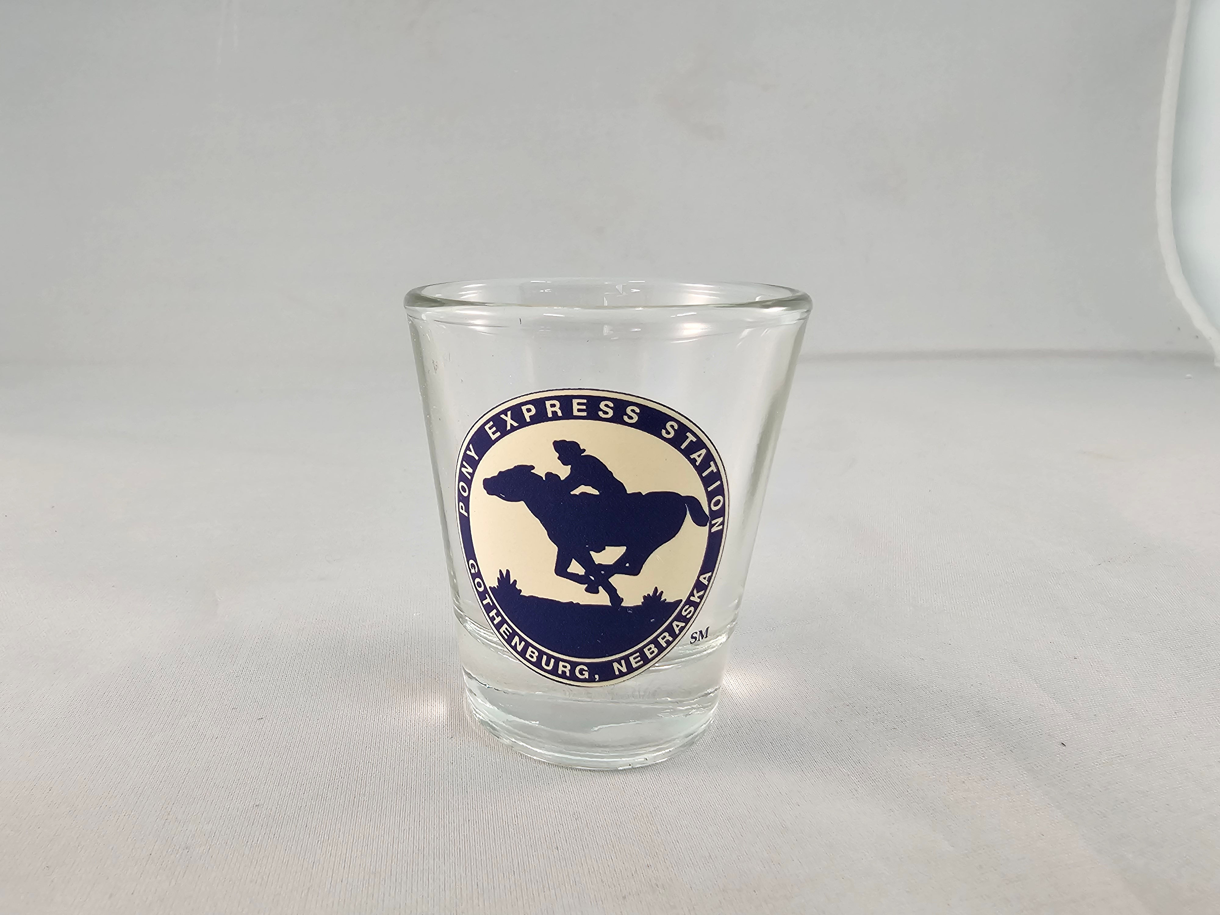Shot Glass - Pony Express Logo