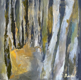 Peinture arbres techniques mixtes