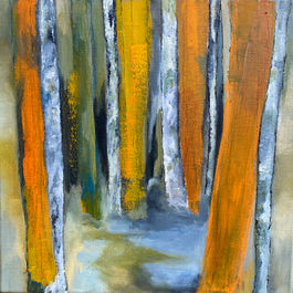 Forêt peinture à l'huile