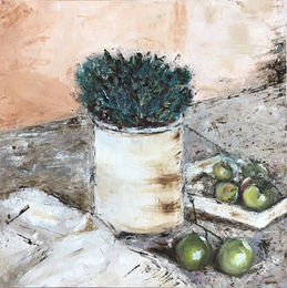 Nature morte peinture à l'huile 