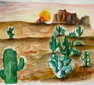 Aquarelle désert