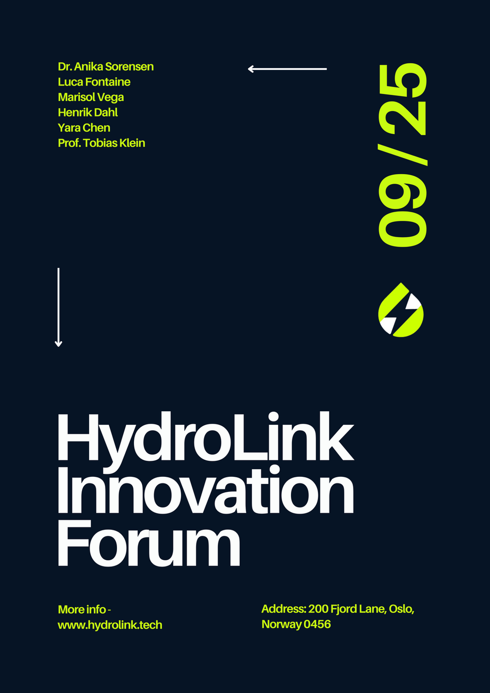 a poster for the hydrolink innovation forum