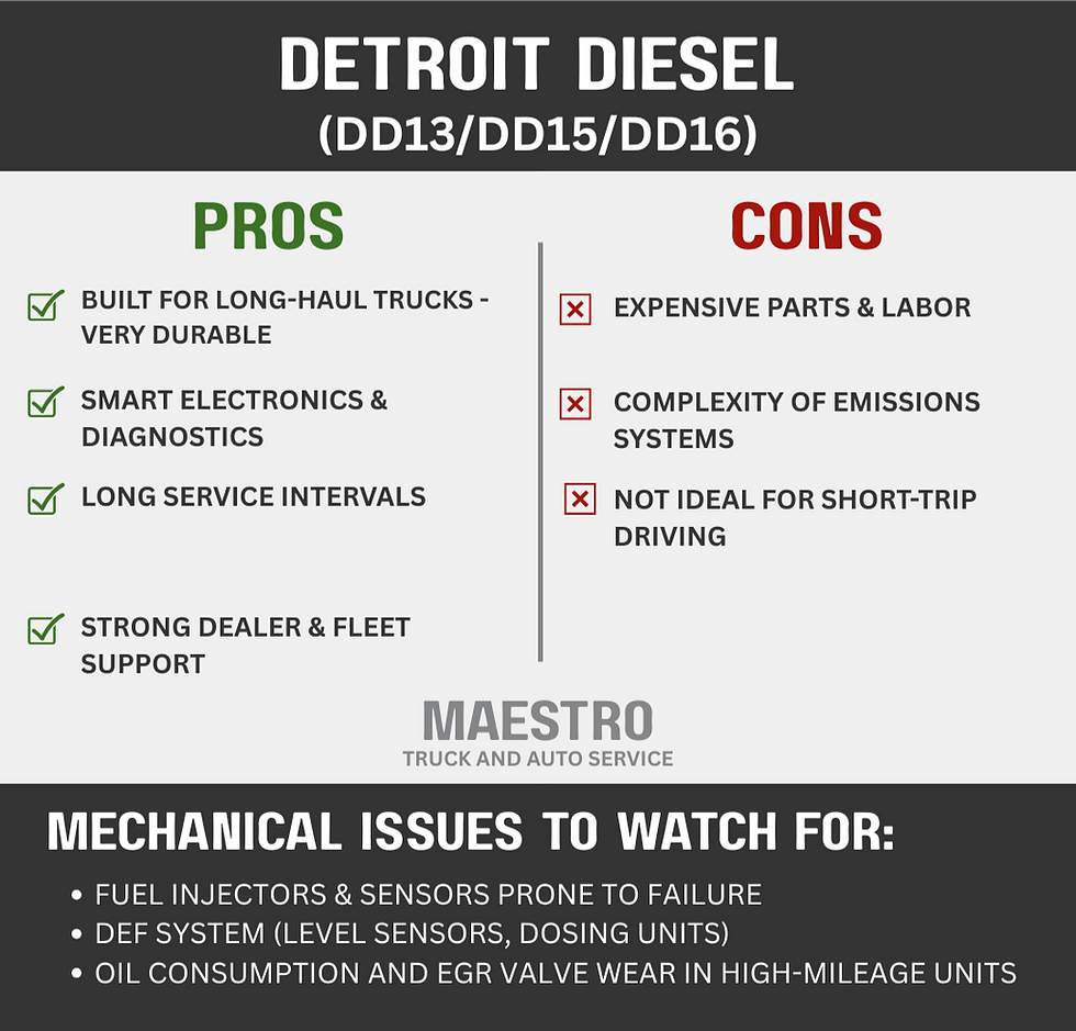 Infographic for Pros & Cons of Detroit Diesel