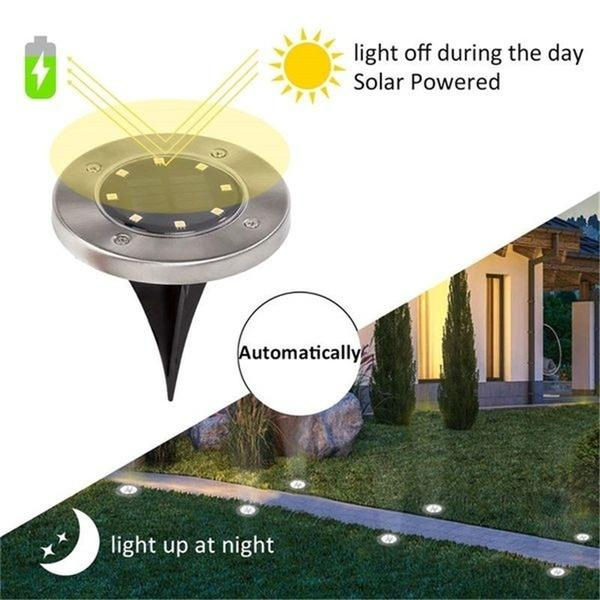 Thumbnail: 12 LED Beads Solar Ground Lamp: Waterproof & with Sensor