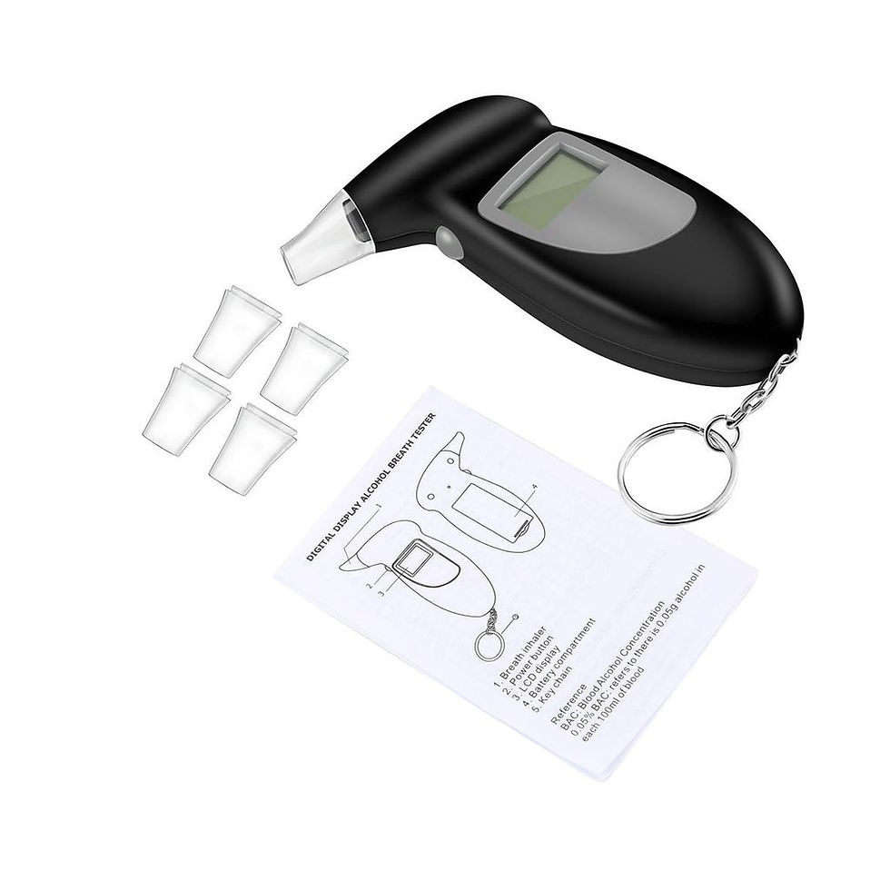 Thumbnail: Breathalyzer - Digital Alcohol Breath Tester, Keychain