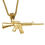Thumbnail: M4 Gun Gold Colour with Necklace chain