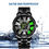 Thumbnail: Cool Sports Quartz Watch with Metal strap (Green & Black)