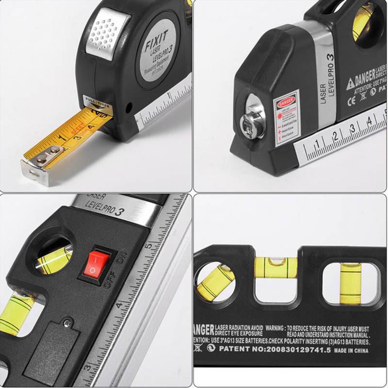 Thumbnail: Fix It Laser Level Pro 3 measuring instrument with laser, measuring tape & more