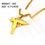 Thumbnail: UZI Submachine Gun Gold Colour with Necklace chain