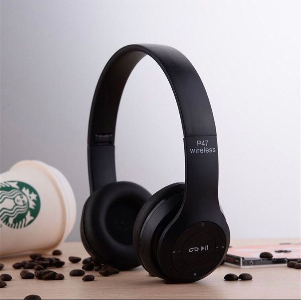 Thumbnail: P47 Wireless Bluetooth Stereo Headphones with Mic support 3.5mm Line & TF Card