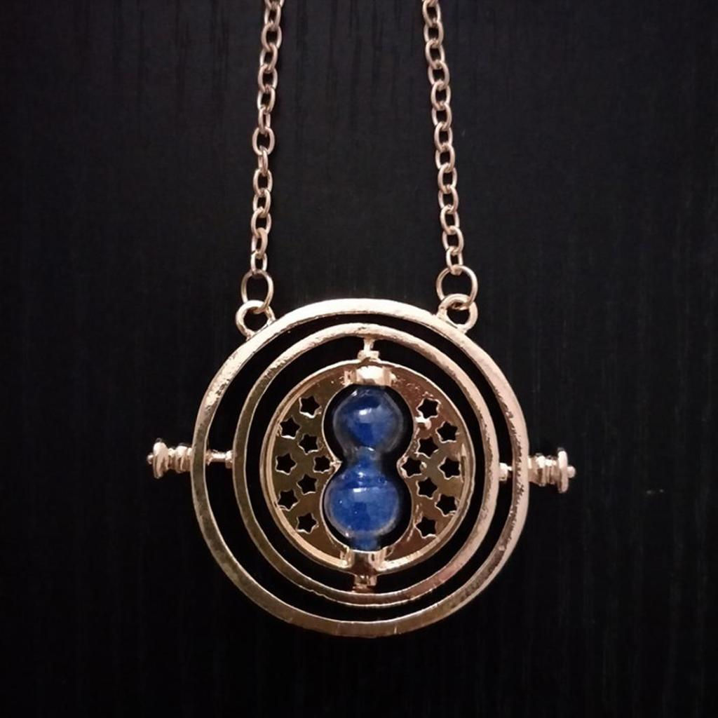Hourglass Time Convertor Collar Pendant (Blue Powder) - Harry Potter