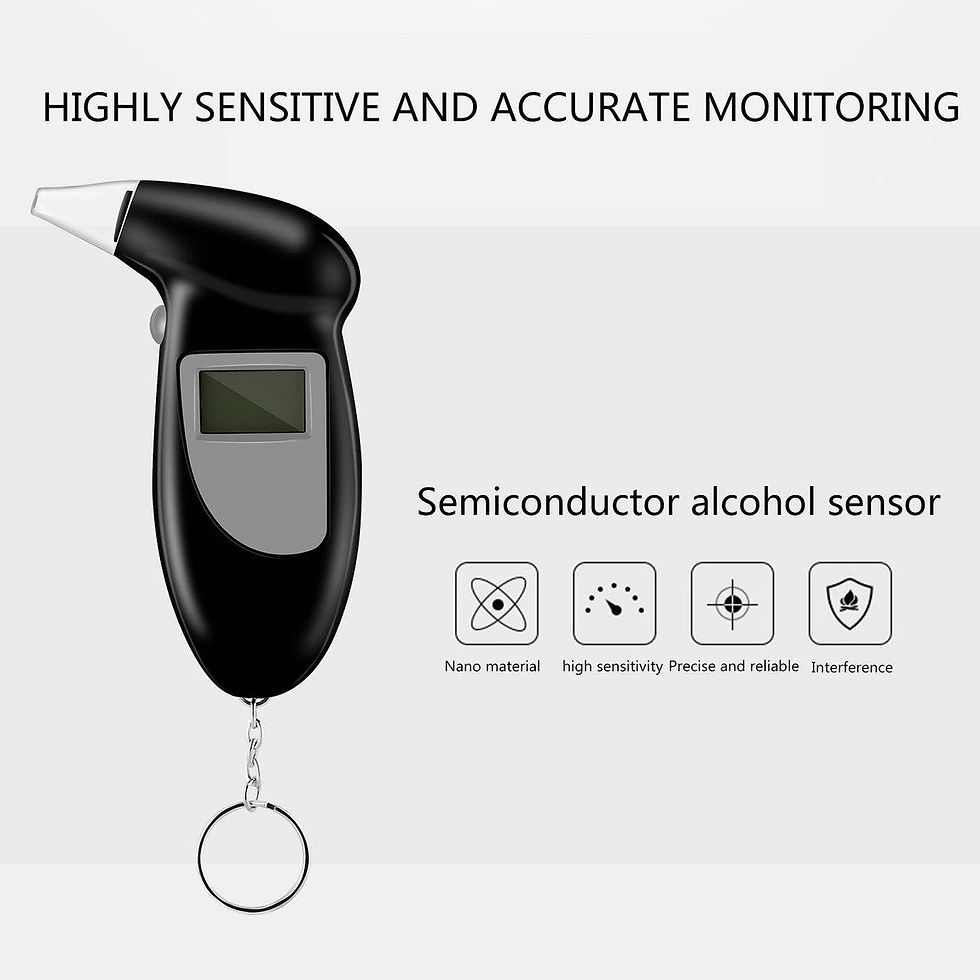 Thumbnail: Breathalyzer - Digital Alcohol Breath Tester, Keychain