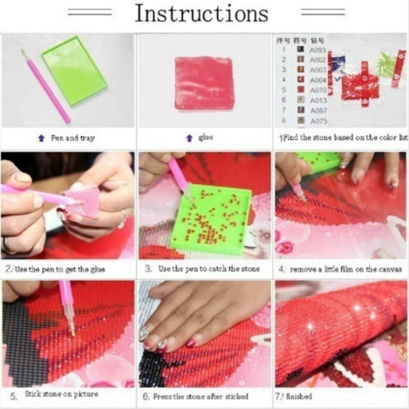 Thumbnail: 5D DIY Diamond Painting Cross Stitch Kit; Wolf Fighting Scene (30cm x 40cm)