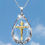 Thumbnail: Jesus Cross on Crystal Teardrop Pendant with Necklace chain