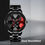 Thumbnail: Cool Sports Quartz Watch with Metal strap (Red & Black)