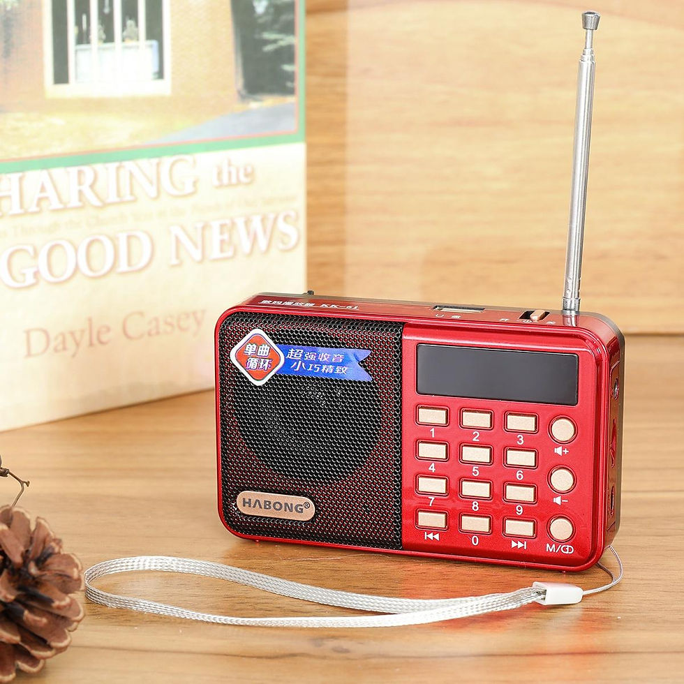 Thumbnail: Habong Portable FM Digital Radio with TF Card/USB/MP3 Player/Headphones