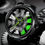 Thumbnail: Cool Sports Quartz Watch with Metal strap (Green & Black)