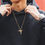 Thumbnail: UZI Submachine Gun Gold Colour with Necklace chain