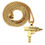 Thumbnail: UZI Submachine Gun Gold Colour with Necklace chain