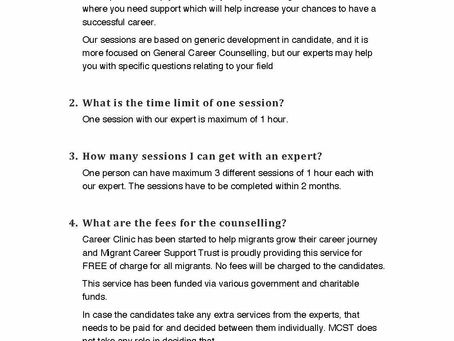 Career Clinic - FAQ for candidates