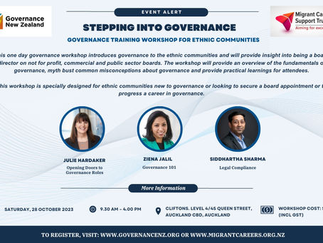 Stepping into Governance - Governance Training Workshop for Ethnic Communities