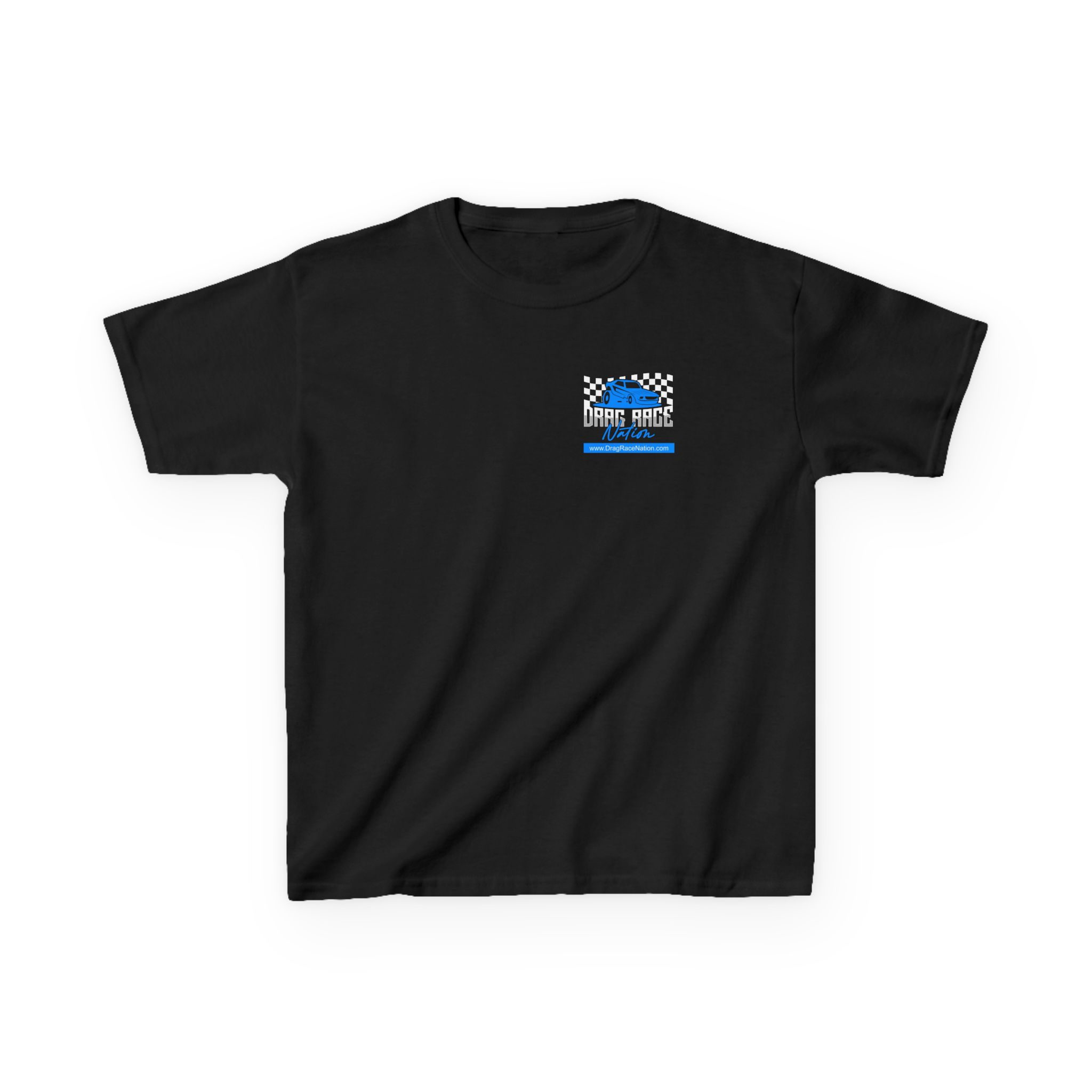  Youth  Drag Race Nation T‑Shirt — Blue Race Car Design