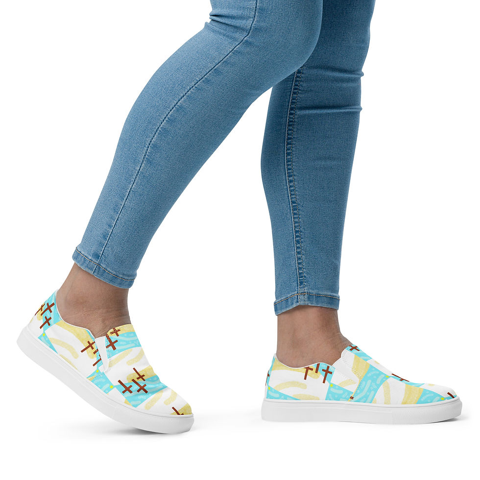 Thumbnail: Women’s slip-on canvas shoes  3 CROSSES