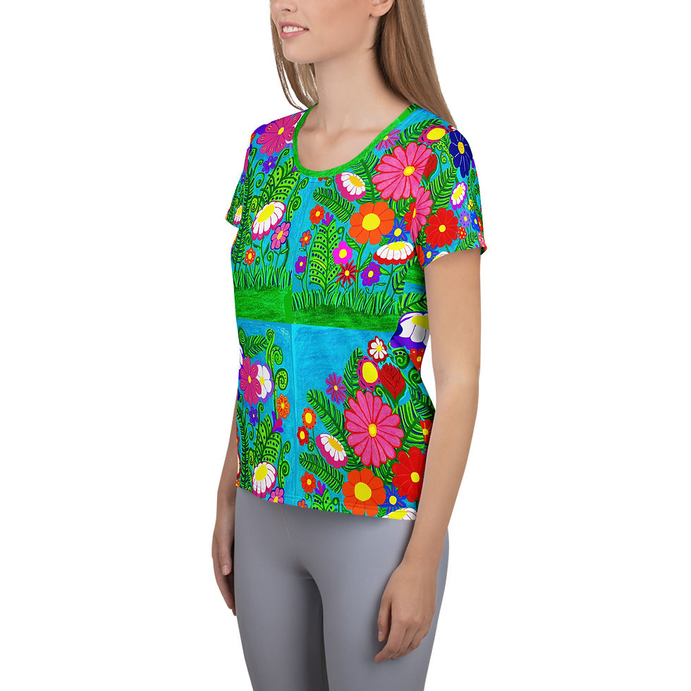 Прев'ю: Жіноча спортивна футболка FLOWER PATCH