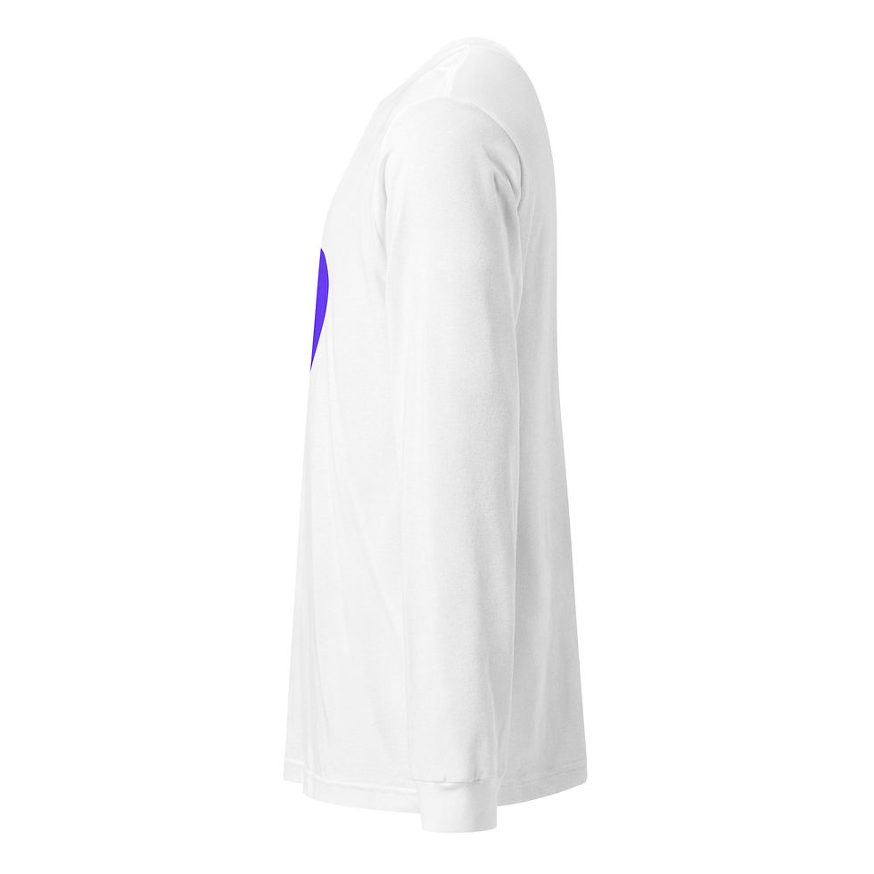 Miniatura: Maglietta unisex a maniche lunghe CUORE VIOLA