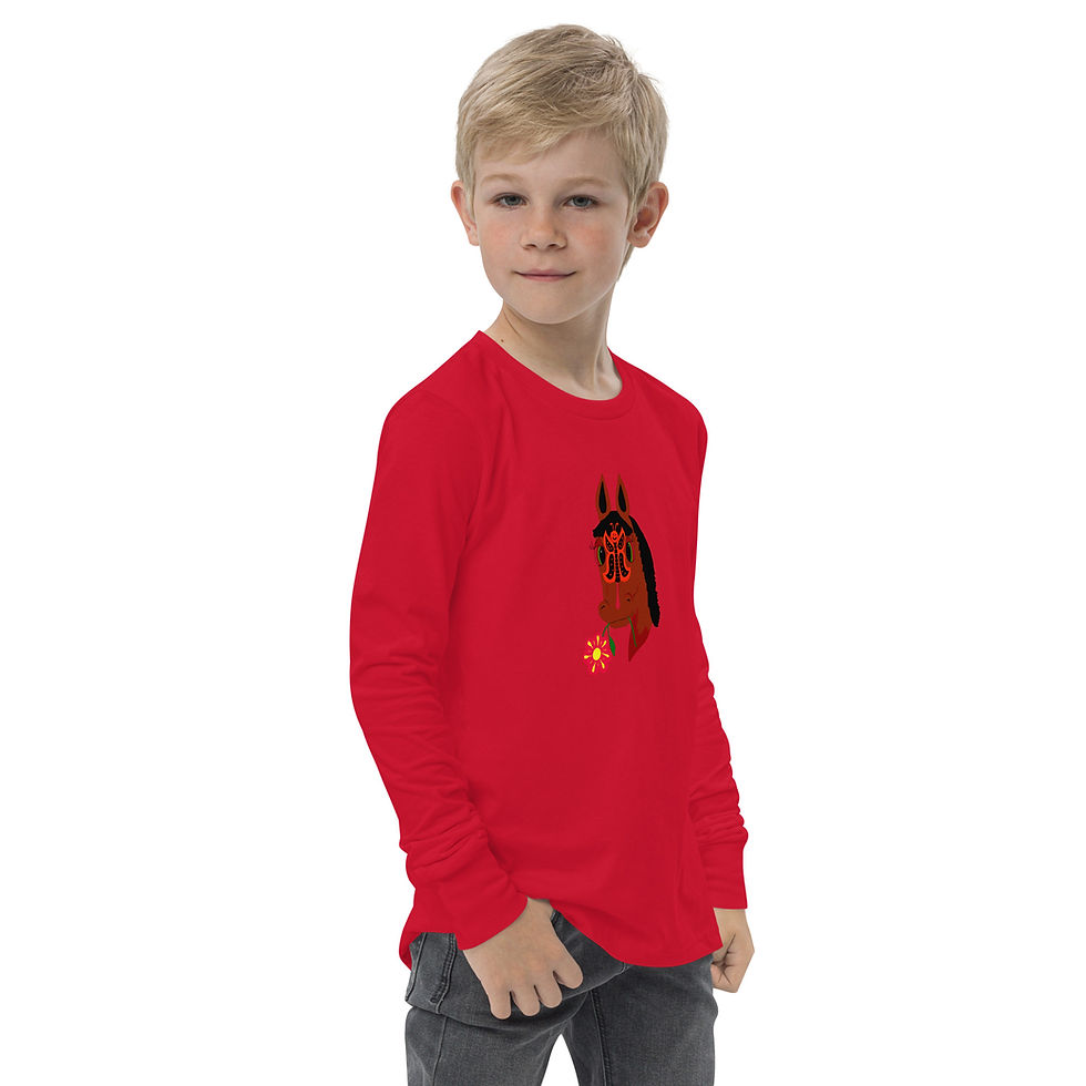Miniaturbild: Langarmshirt für Jugendliche ELOISE GESICHT MIT SCHMETTERLING