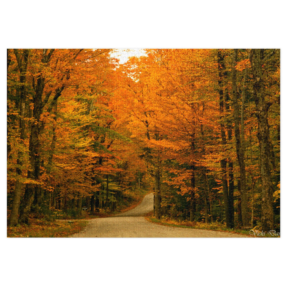 Miniatura: Puzzle VERMONT AUTUMN ROAD - 4 misure