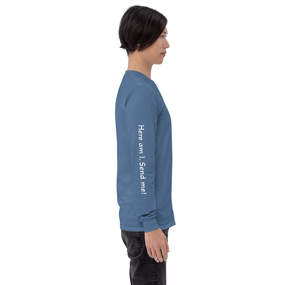 Miniatura: Men’s Long Sleeve Shirt  HERE AM I; SEND ME!