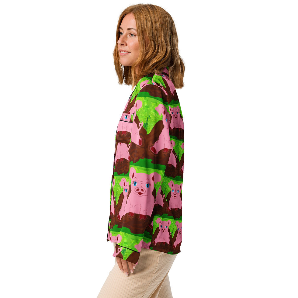 Thumbnail: Women’s long sleeve pajama top MINNIE PEARL