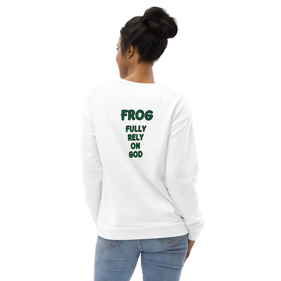 Miniatura: Sudadera unisex RANA: CONFÍA PLENAMENTE EN DIOS