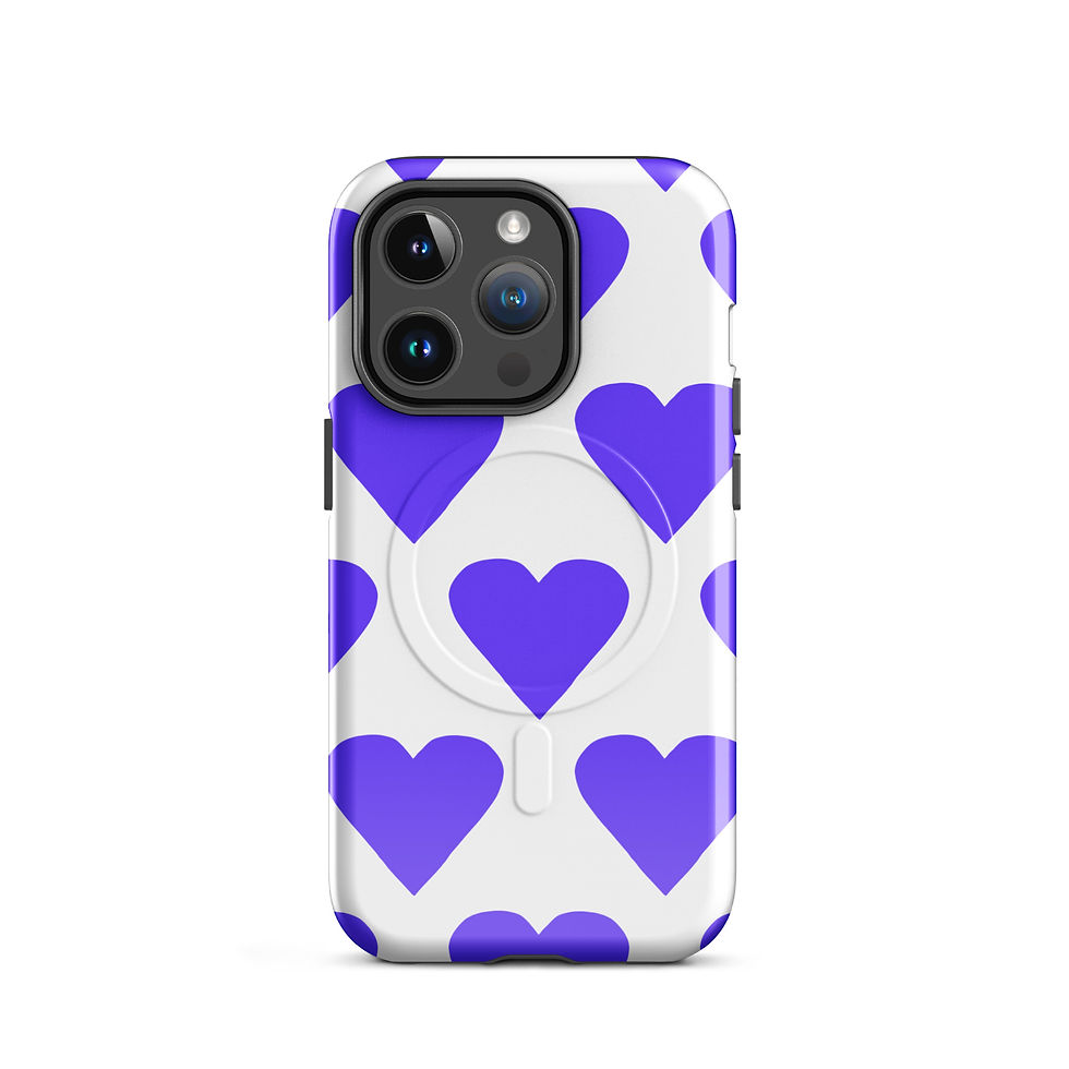 Miniatura: Custodia rigida MagSafe® per iPhone® CUORI VIOLA