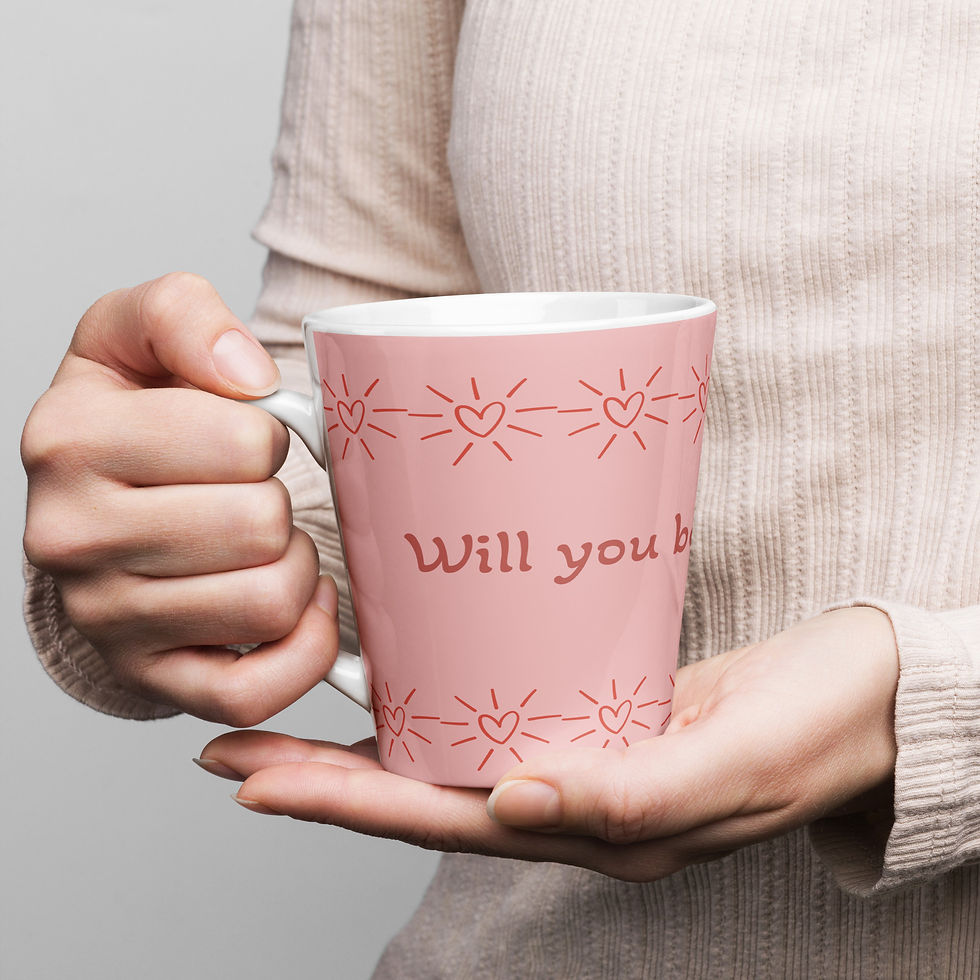 Miniatura: Latte mug  Will You Be My Valentine?