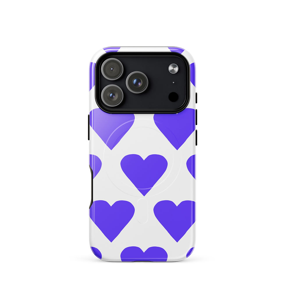 Miniatura: Custodia rigida MagSafe® per iPhone® CUORI VIOLA