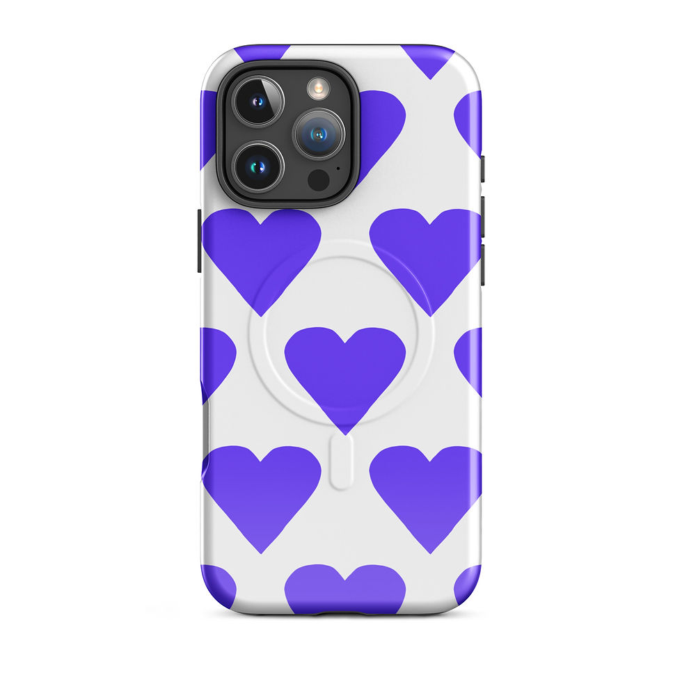 Miniatura: Custodia rigida MagSafe® per iPhone® CUORI VIOLA