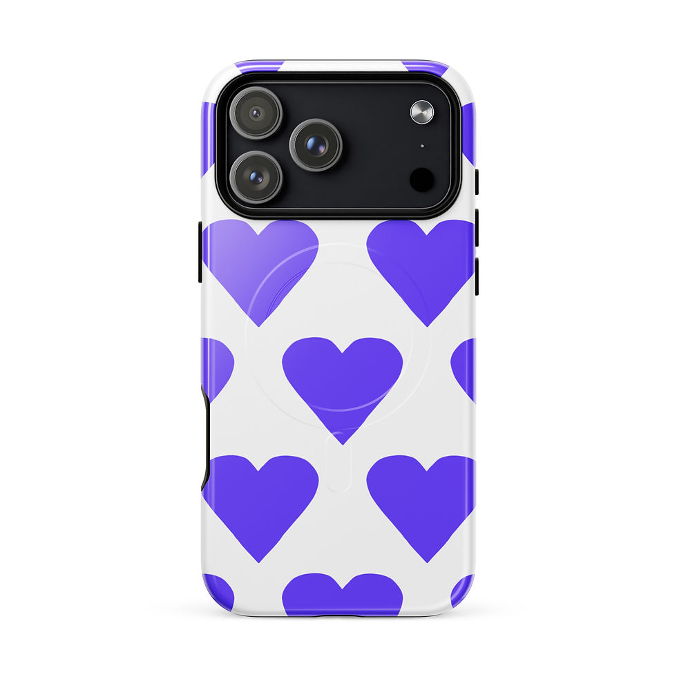 Miniatura: Custodia rigida MagSafe® per iPhone® CUORI VIOLA