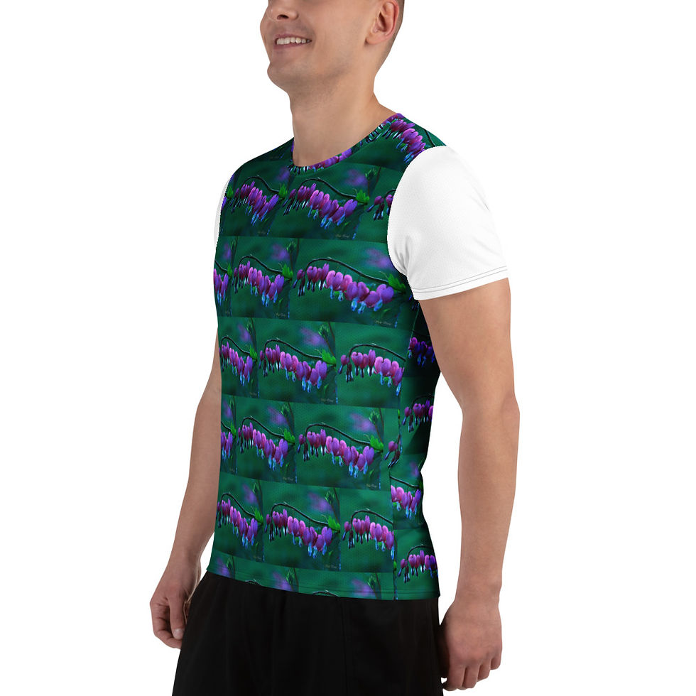 Miniaturbild: Sportliches Herren-T-Shirt mit blutendem Herzmuster