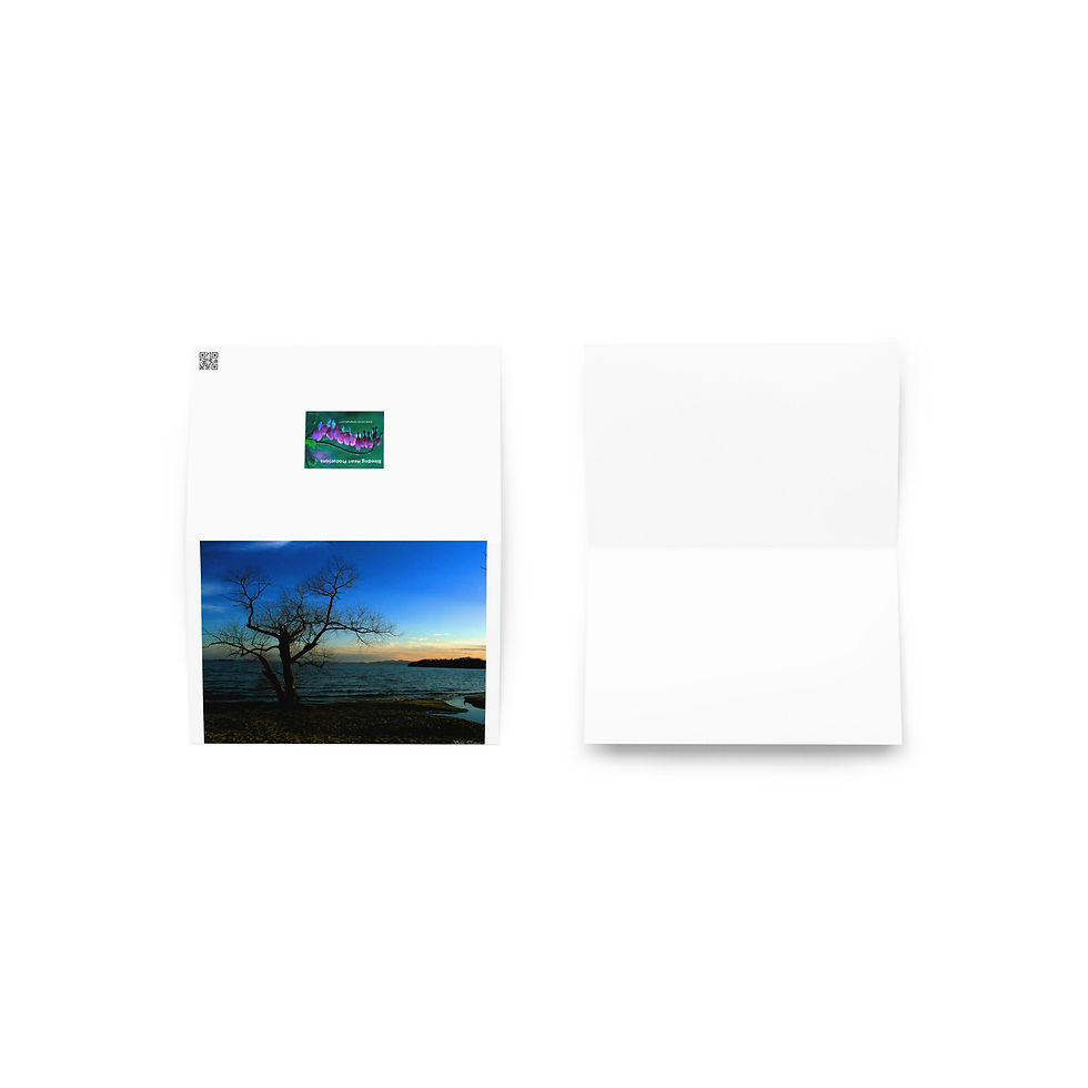 Miniatura: Biglietto d'auguri TRAMONTO SUL LAGO CHAMPLAIN - Disponibile in 3 misure!!