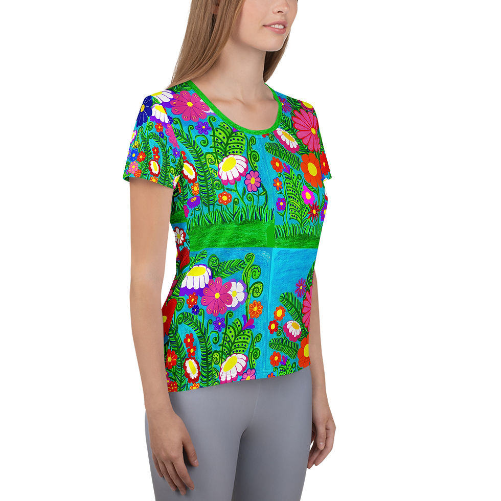 Прев'ю: Жіноча спортивна футболка FLOWER PATCH