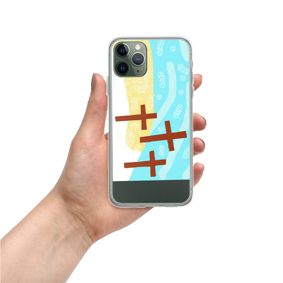 Miniatura: Custodia trasparente per iPhone® 3 CROCI