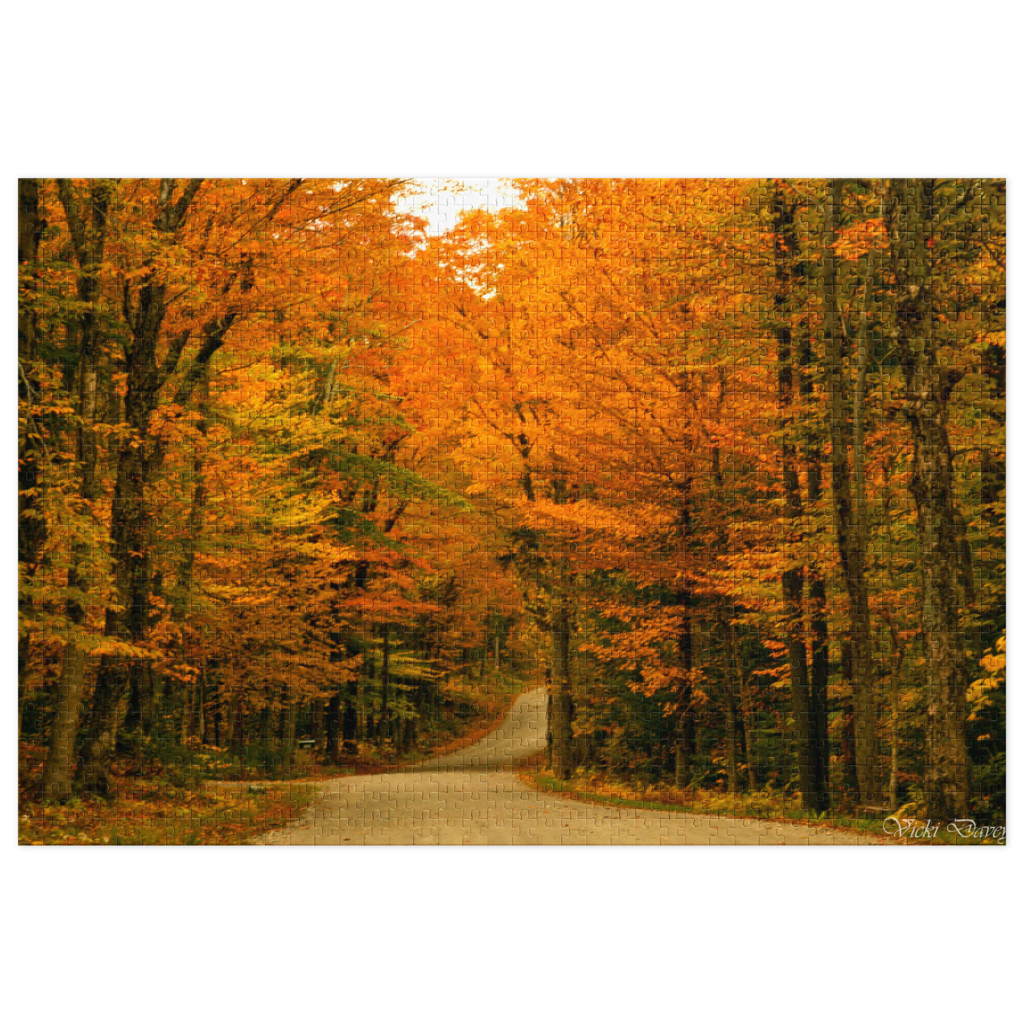 Jigsaw puzzle VERMONT AUTUMN ROAD - 4 sizes