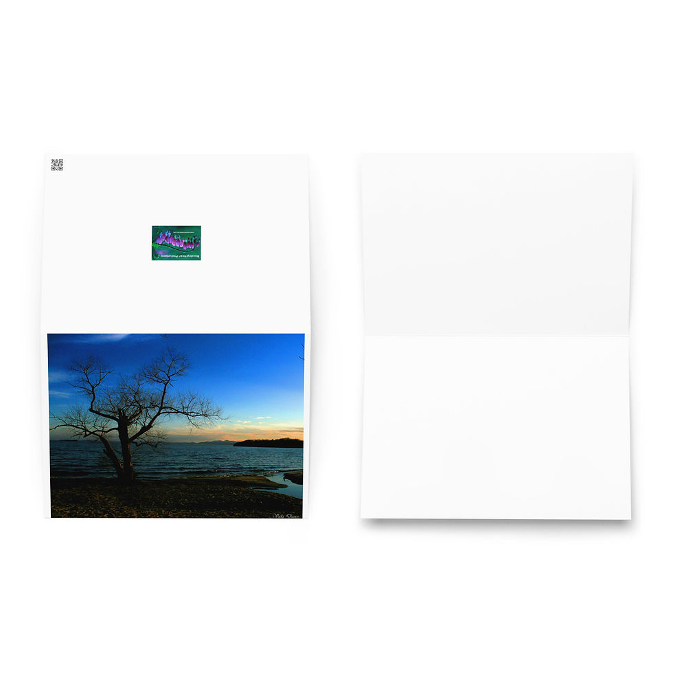 Miniatura: Biglietto d'auguri TRAMONTO SUL LAGO CHAMPLAIN - Disponibile in 3 misure!!