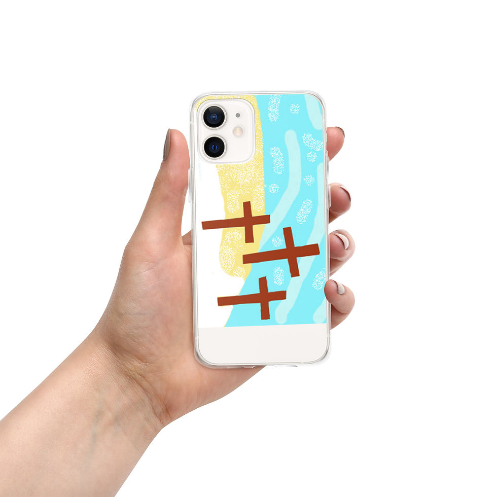 Miniatura: Custodia trasparente per iPhone® 3 CROCI
