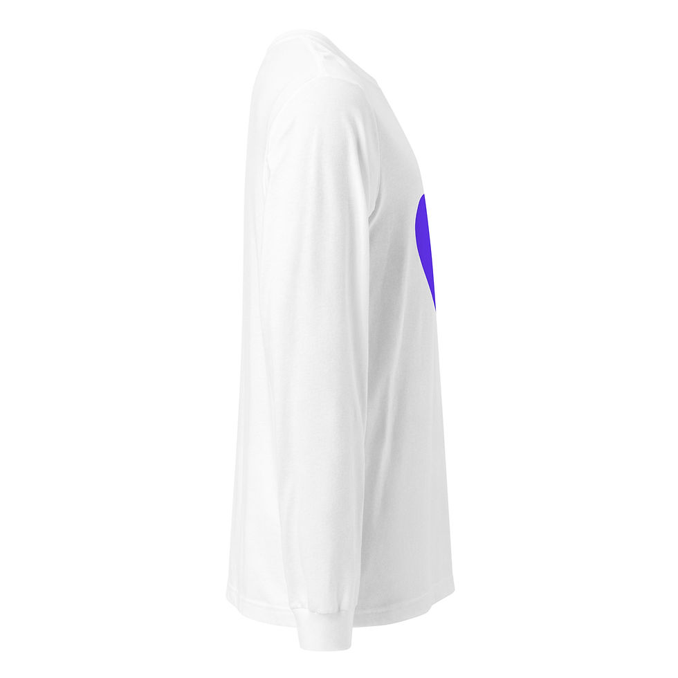Miniatura: Maglietta unisex a maniche lunghe CUORE VIOLA