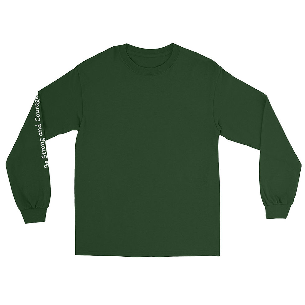 Miniatura: Men’s Long Sleeve Shirt  Be Strong & Courageous! Joshua 1:9
