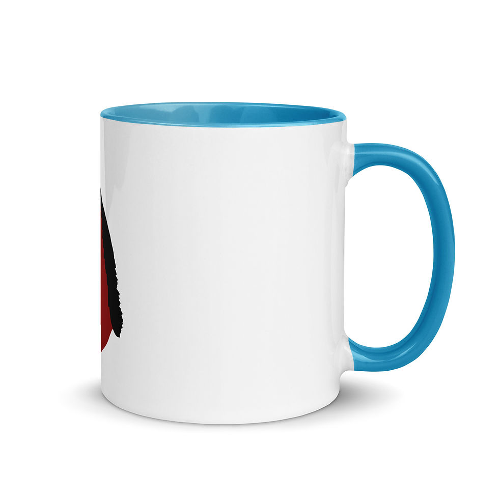 Miniature : Mug avec intérieur bleu et motif papillon Eloise
