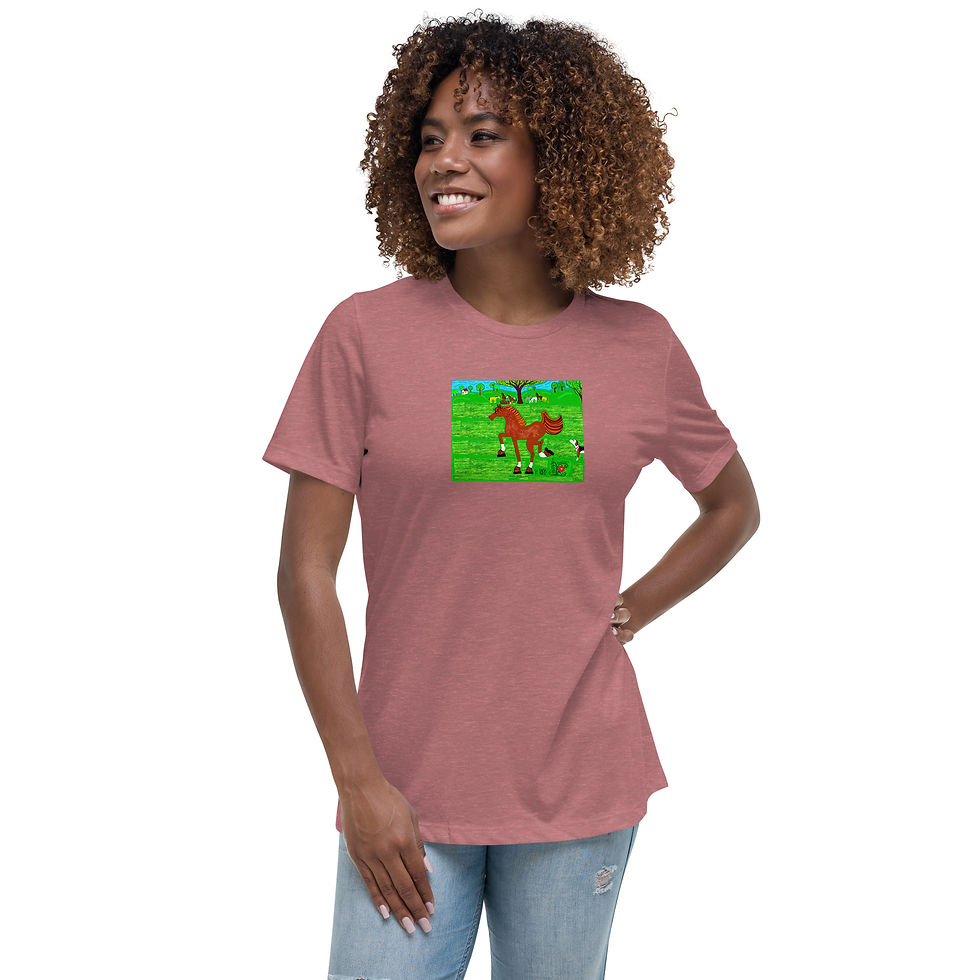 Miniatura: Women's Relaxed T-Shirt  PRANCING PEARL